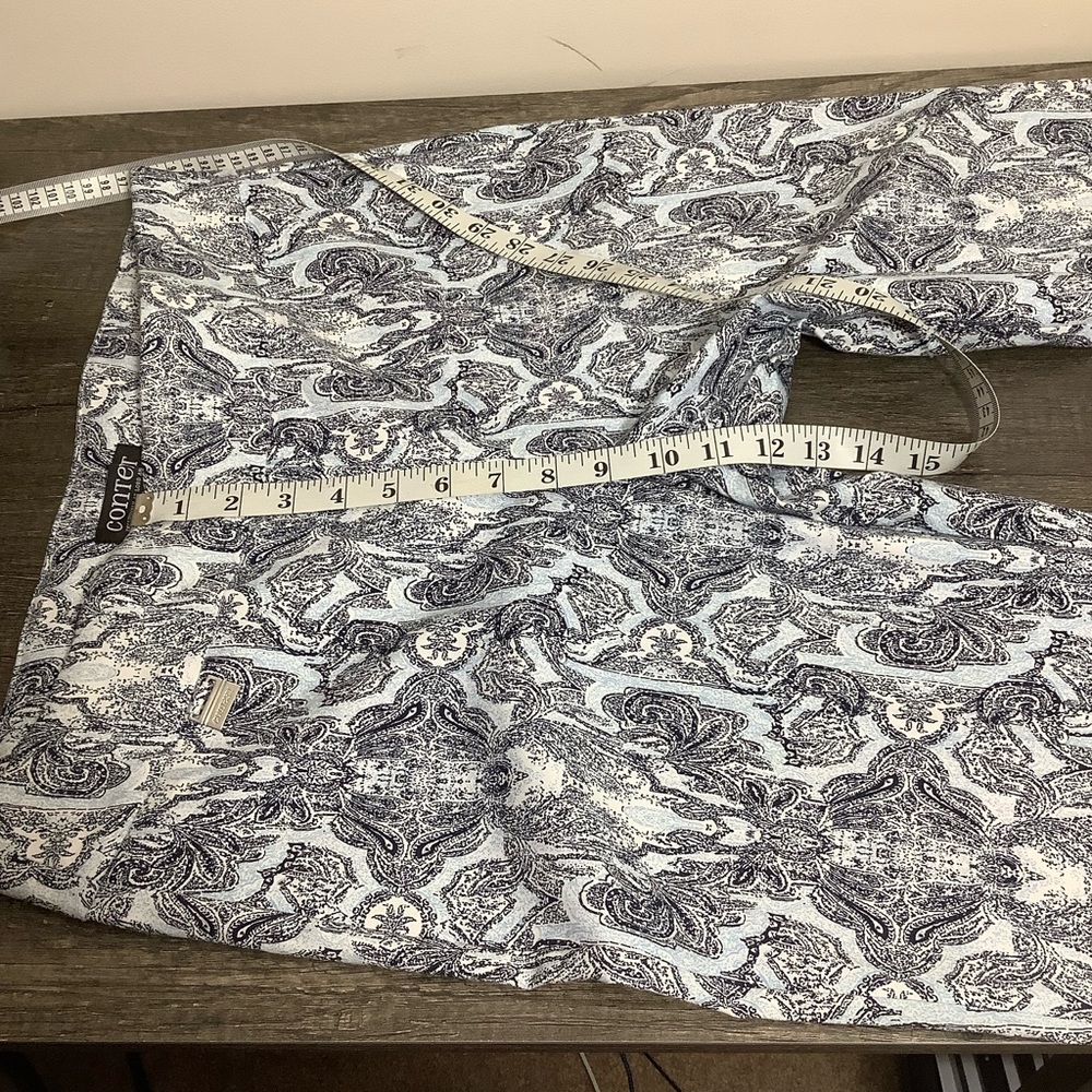 Context Blue And White Patterned Ankle Pants, Siz… - image 8